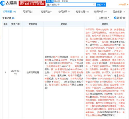 58同城戰略布局再落子 子公司經營范圍擴容，人工智能應用軟件開發成新焦點